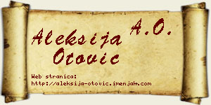 Aleksija Otović vizit kartica